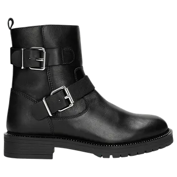 Dámské polobotky Dámské Černé Kožené Kotníkové Boty S Přezkami Wojas 5526951 36