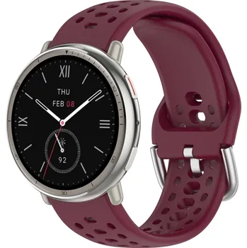 Řemínek na hodinky Jednobarevný perforovaný řemínek 20mm Barva náramku: Vínová