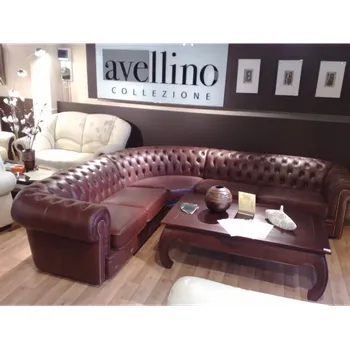 Sedací souprava Askont Chesterfield Windsor I Kožená sedací souprava rohová 1 Puncovaná / bez puncování