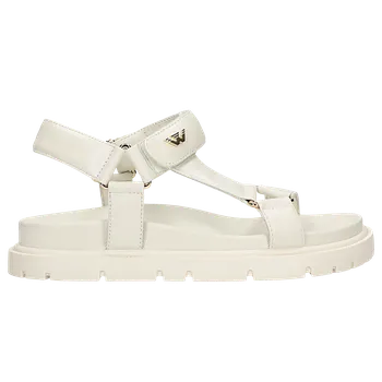 Dámské sandále Světle Béžové Kožené Dámské Sandály Se Zlatými Detaily Wojas 7616654 39