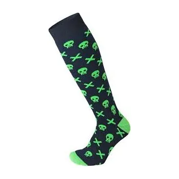 Pánské termo ponožky Lyžařské ponožky Medium Warm Control Ski Jr. - černá/zelená L