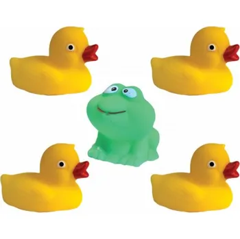Hencz Toys Gumové zvířatka do vody - veselé kachničky, 5 ks v balení