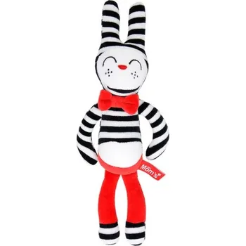 plyšák Plyšová hračka v kontrastních barvách králíček - červený