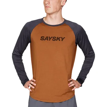 Pánské tričko Triko s dlouhým rukávem Saysky Logo Pace Long Sleeve mmrls21c4005 Velikost XL