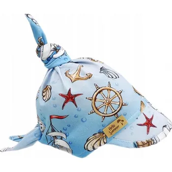 Šátek Dětský bavlněný šátek s kšiltem na zavazování, Premium Baby Nellys, kormidlo