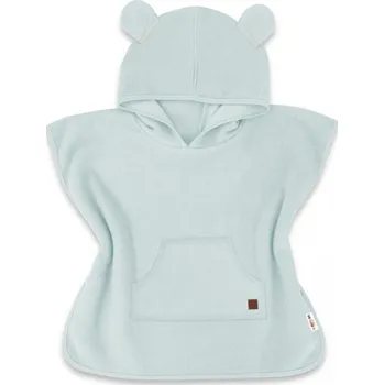 Pončo, župan s kapucí pro děti Medvídek, Baby Nellys, mátový, vel. 98/104