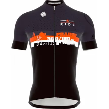 cyklistický dres Cyklistický dres Bioracer Harfa Ride - černá XL