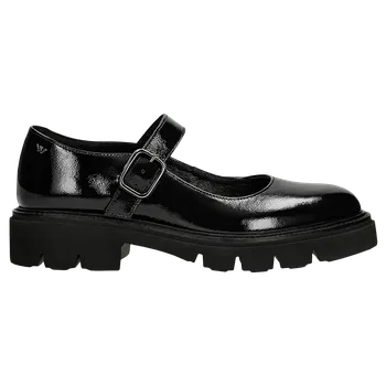 Dámské polobotky Černé Lakované Polobotky S Páskem Přes Nárt Wojas 4631231 39