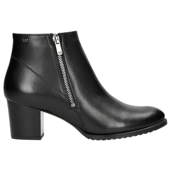 Dámská zimní obuv Černé Dámské Kotníkové Boty Na Nízkém Podpatku Wojas 5506551 40