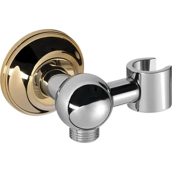 Tyč na sprchový závěs Sapho Antea držák sprchy s vyústěním chrom zlatá 981R2