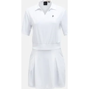 Dámské šaty ŠATY PEAK PERFORMANCE W PLEATED DRESS WHITE