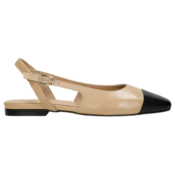 Dámské polobotky Dvoubarevné Dámské Balerínky S Otevřenou Patou Wojas 4403254 38