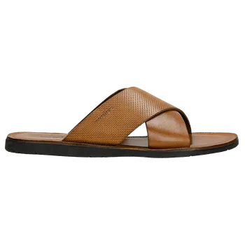 Pánská obuv Světle Hnědé Pantofle Pánské S Kříženými Pásky Wojas 3202352 45