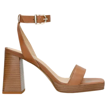 Dámské sandále Hnědé Sandály Na Vysokém, Masivním Podpatku Wojas 7617352 36
