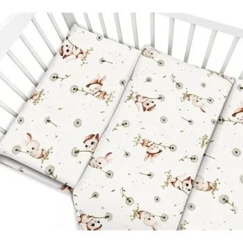 Povlečení Povlečení do postýlky, bavlna, 2D sada, Kocourek a pampeliška - bílá