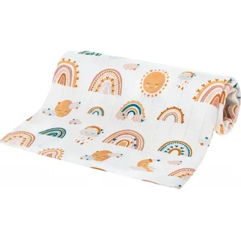 Luxusní osuška, plenka 120x120cm, bambusová, Duha