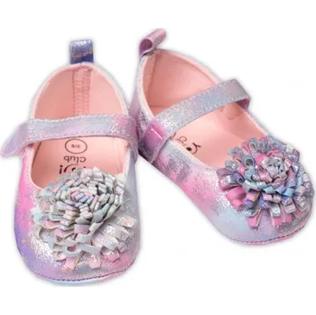 Capáčky Kojenecké capáčky, balerínky Girl YO! s Kytičkou, na suchý zip, neonové, vel. 9-15 m