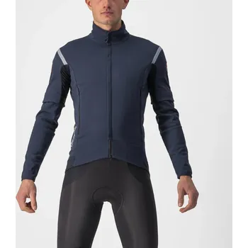 Cyklistická bunda Bunda na kolo CASTELLI PERFETTO RoS 2 CONVERTIBLE JACKET - BELGIAN BLUE/SILVER REFLEX XL