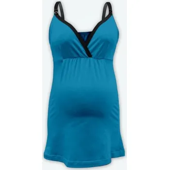 Těhotenská móda JOŽÁNEK Těhotenské, kojící tilko - tyrkys do zelena, vel. L/XL