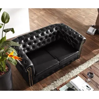 Pohovka Askont Chesterfield Bis: Pohovka 2M antique black s puncy