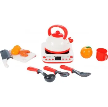 Dětská kuchyňka Kuchyňská sada čajník a vařič s příslušenstvím