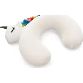 Polštář Dětský cestovní polštář s paměťovou pěnou Jednorožec + maska na spaní