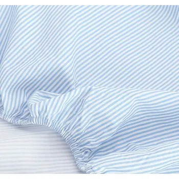 Prostěradlo Bavlněné prostěradlo do postýlky 60x120cm - modrý jemný proužek