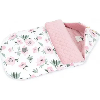 Fusak Bavlněný fusak, prošívaný velvet, 48 x 90 cm Květy růže, pastel