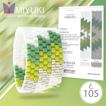 ostatní stavebnice Rukodělná korálková stavebnice MIYUKI. Stavebnice prstenu Native American style no. P105