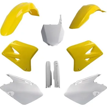 Sada plastů SUZUKI RM 125/250 '01-'06 (žlutá/bílá), POLISPORT