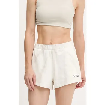 Dámské kraťasy Kraťasy Guess dámské, béžová barva, medium waist, V5GD11 KCRQ0 V5GD11.KCRQ0 01X, vel. XS