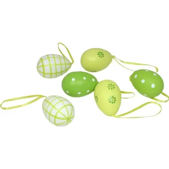 Velikonoční dekorace Vejce plastová velikonoční sada 6ks/4cm 4000525