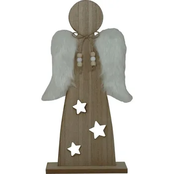 Vánoční dekorace Dřevěná dekorace anděl 20 cm 2009337