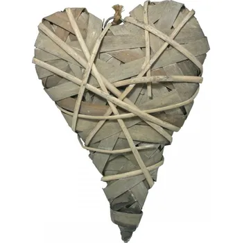 umělá květina Srdce přírodní šedé 2003367