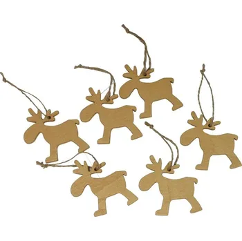 Vánoční dekorace Dekorace závěsná sob 6 cm - 6 ks 3001312