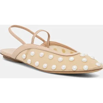 Dámské baleríny Baleríny Weekend Max Mara SONNI béžová barva, s odkrytou patou, 2515521155600 2515521155600.NUDO 12X, EUR 38