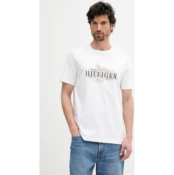 Oblečení a móda Bavlněné tričko Tommy Hilfiger MW0MW39353 bílá 00X, vel. M