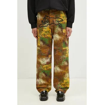 Pánské kalhoty Bavlněné kalhoty ICECREAM Running Dog Cargo Pant IC24430 zelená 81X, vel. S