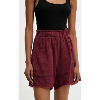 Dámské kraťasy Kraťasy Answear.LAB dámské, vínová barva, high waist NB25.1005.tos 83X, vel. M