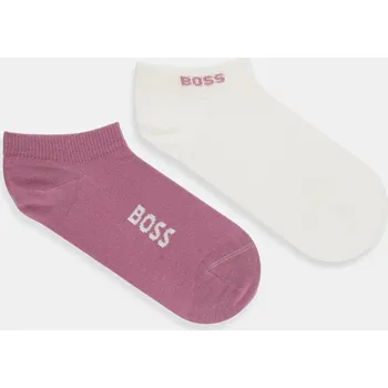 Dámské ponožky Ponožky BOSS 2P AS Logo CC W 2-pack dámské, fialová barva, 50502054 30X, vel. 39-42