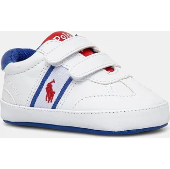 Chlapecké tenisky Dětské boty Polo Ralph Lauren HERITAGE COURT III T-TOE EZ LAYETTE bílá barva, RL02496101 00X, EUR 19