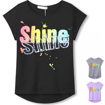 KUGO DÍVČÍ TRIČKO "SHINE" Barva: šedá, Velikost: 152