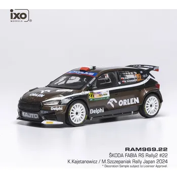 autíčko Škoda Fabia Rally2 - Rally Japan 2024 #22 Kajetanowicz - Szczepaniak 1:43 IXO