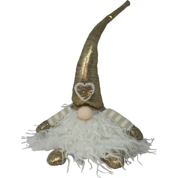 Vánoční dekorace Skřítek zlatý 35cm 3000060