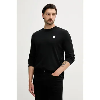 Pánské tričko Tričko s dlouhým rukávem Calvin Klein Jeans LV040EM217 černá 99X, vel. S