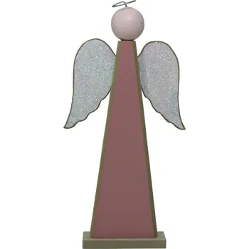 Dekorace anděl růžový 25cm 2009270