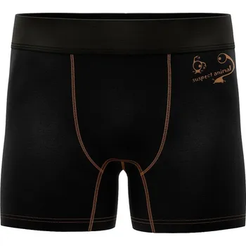 Dětské funkční trenýrky KEEP CALM černá Bamboo Ultra - Hnědá / 100