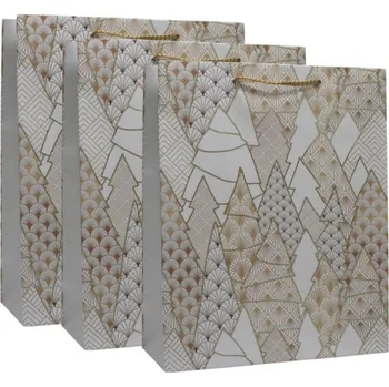 Dárková taška 3ks dárkových tašek S - Zlaté stromky 8610012