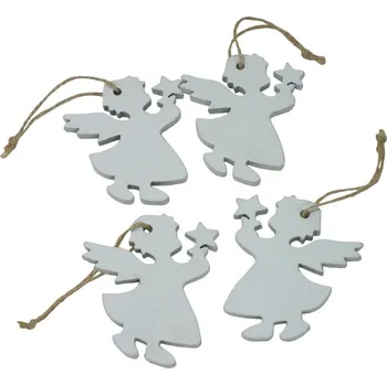 Vánoční dekorace Dekorace závěsná andělé 6 cm - 4 ks 3001406