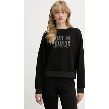 Dámská mikina Mikina Armani Exchange dámská, černá barva, s potiskem, XW000275 AF12819 XW000275.AF12819 99X, vel. L